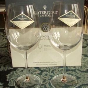 waterford connoisseur gold Bordeaux glasses